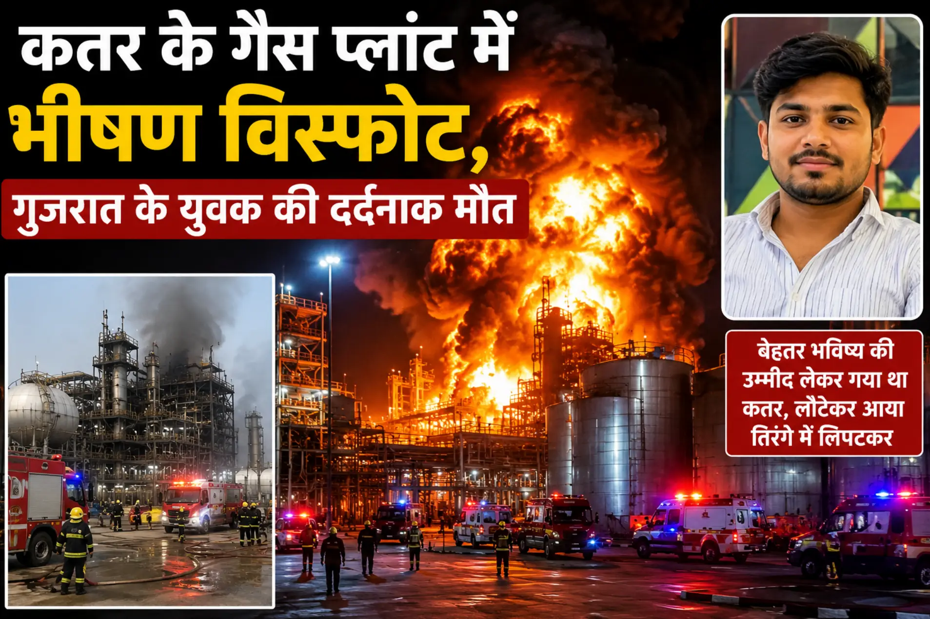 कतर के गैस प्लांट में भीषण विस्फोट, गुजरात के युवक की दर्दनाक मौत