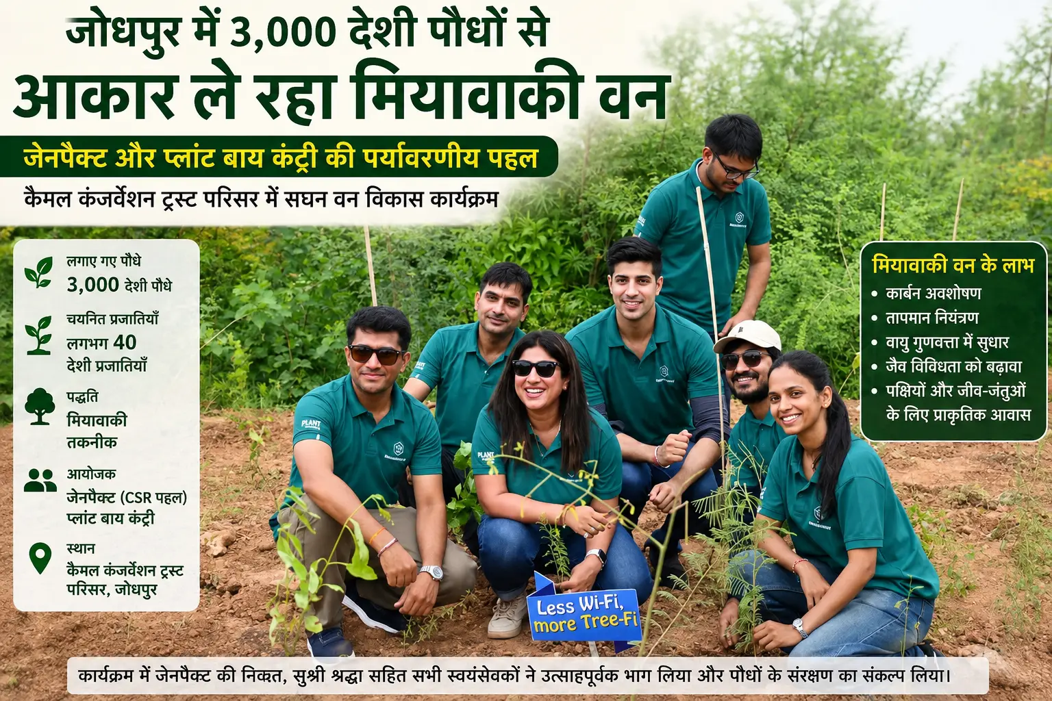 जोधपुर में 3,000 देशी पौधों से आकार ले रहा मियावाकी वन